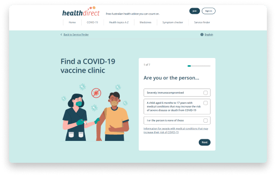 Health Direct Guided Search